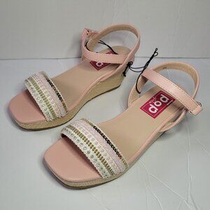 Pop Little Girls Europa Wedge Sandals NWT Size Little Girls 2